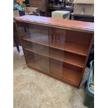 Gordon Russell teak glass fronted bookcase