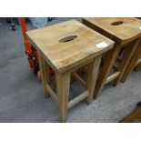 High oak bar stool.