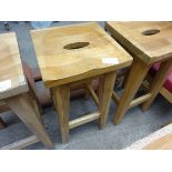 High oak bar stool.