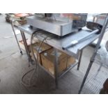 Stainless steel prep table & under shelf 120 x 78 x 87cms