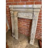 Cast iron fire surround 93 x 7 x 121cms.