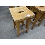 High oak bar stool.