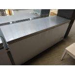 Extra large stainless steel polar chest freezer.