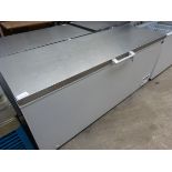 Extra large stainless steel polar chest freezer.