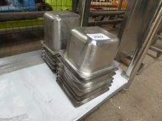 13 stainless steel containers