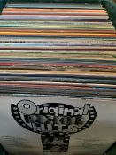 A box of LPs