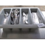 Cutlery in tray