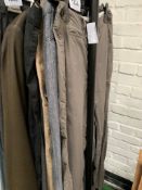 6 items of new men's clothing - trousers, jackets and coats, mainly large sizes.