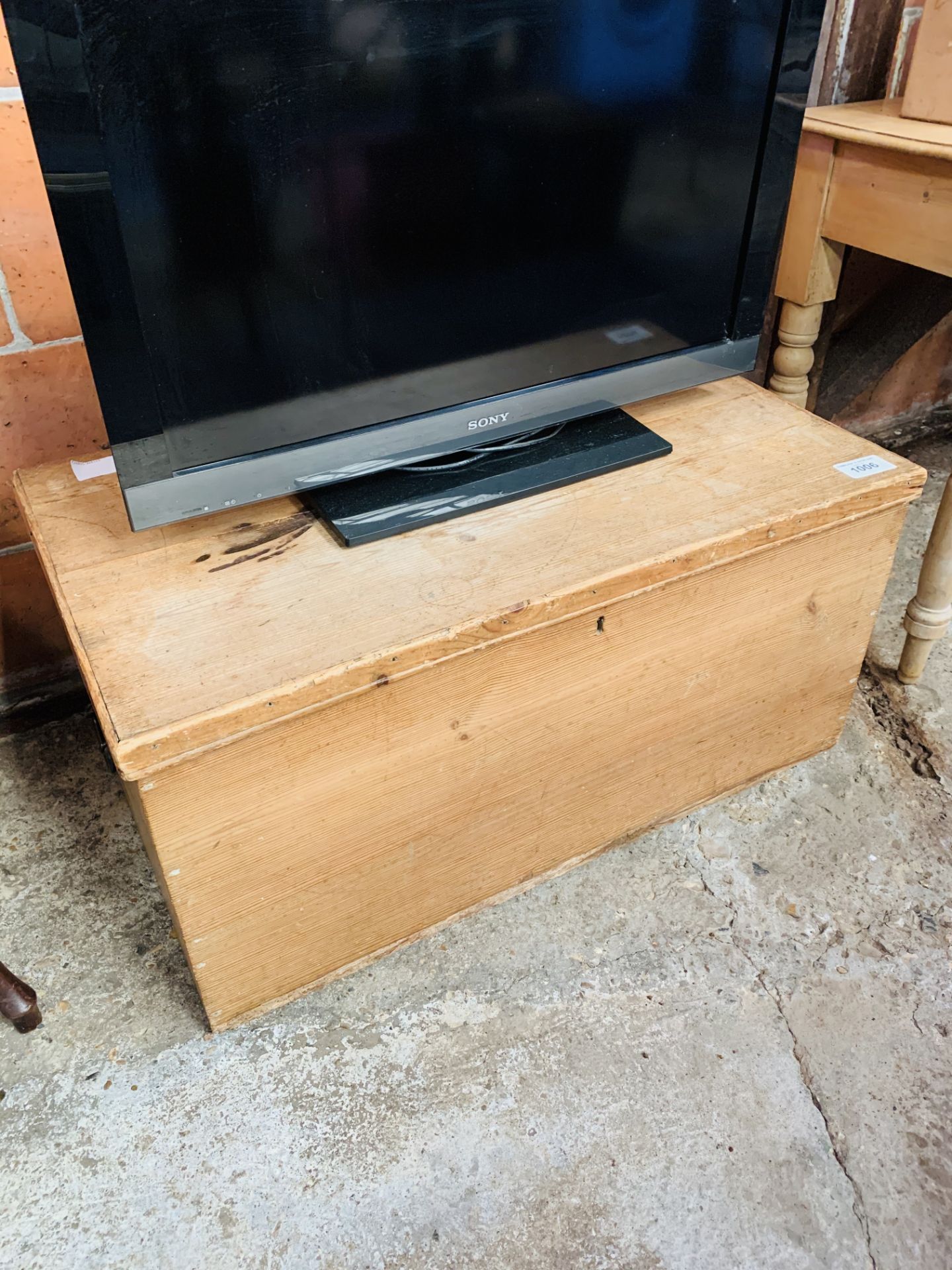 Pine Chest with metal carry handles