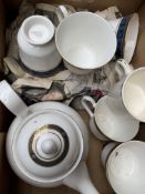 Part Royal Doulton Stanwyck tea set together with six various shell shaped jugs and tea pots.