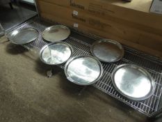 6 stainless steel trays