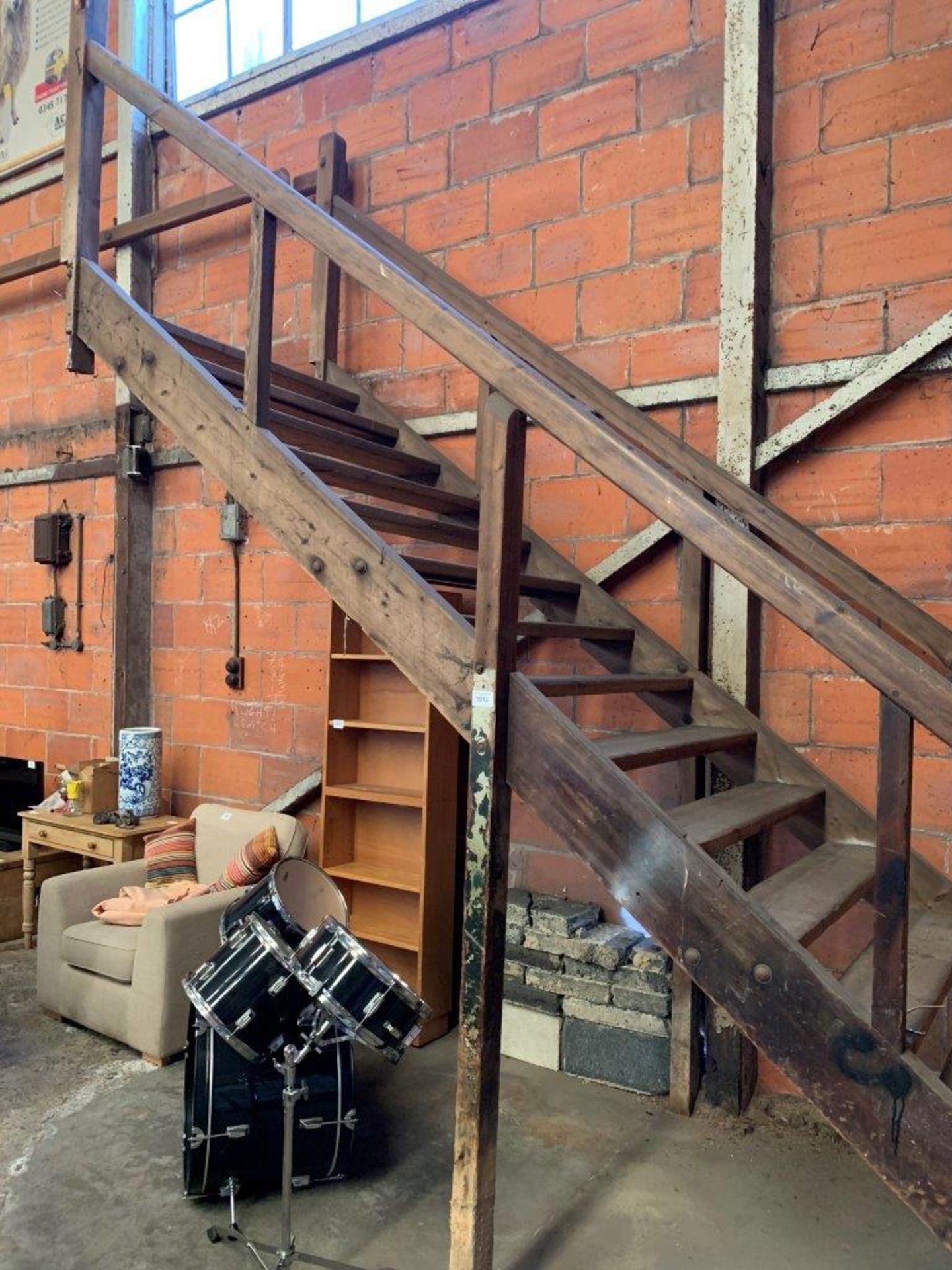 Wooden staircase, in situ.