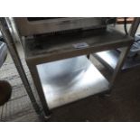 Mobile stainless steel table 53 x 61 x 57cms