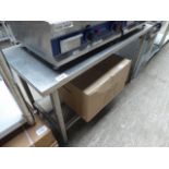 Stainless steel prep table 150 x 60 x 83cms