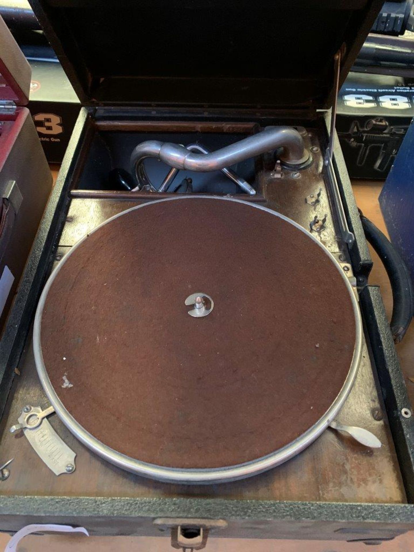 HMV model 102 portable wind up gramophone and another - Image 2 of 2