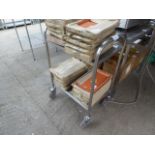 2 tier stainless steel trolley 60 x 43 x 93cms