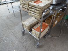 2 tier stainless steel trolley 60 x 43 x 93cms