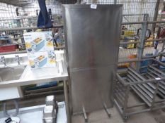 Stainless steel heat shield 70 x 25 x 163cms