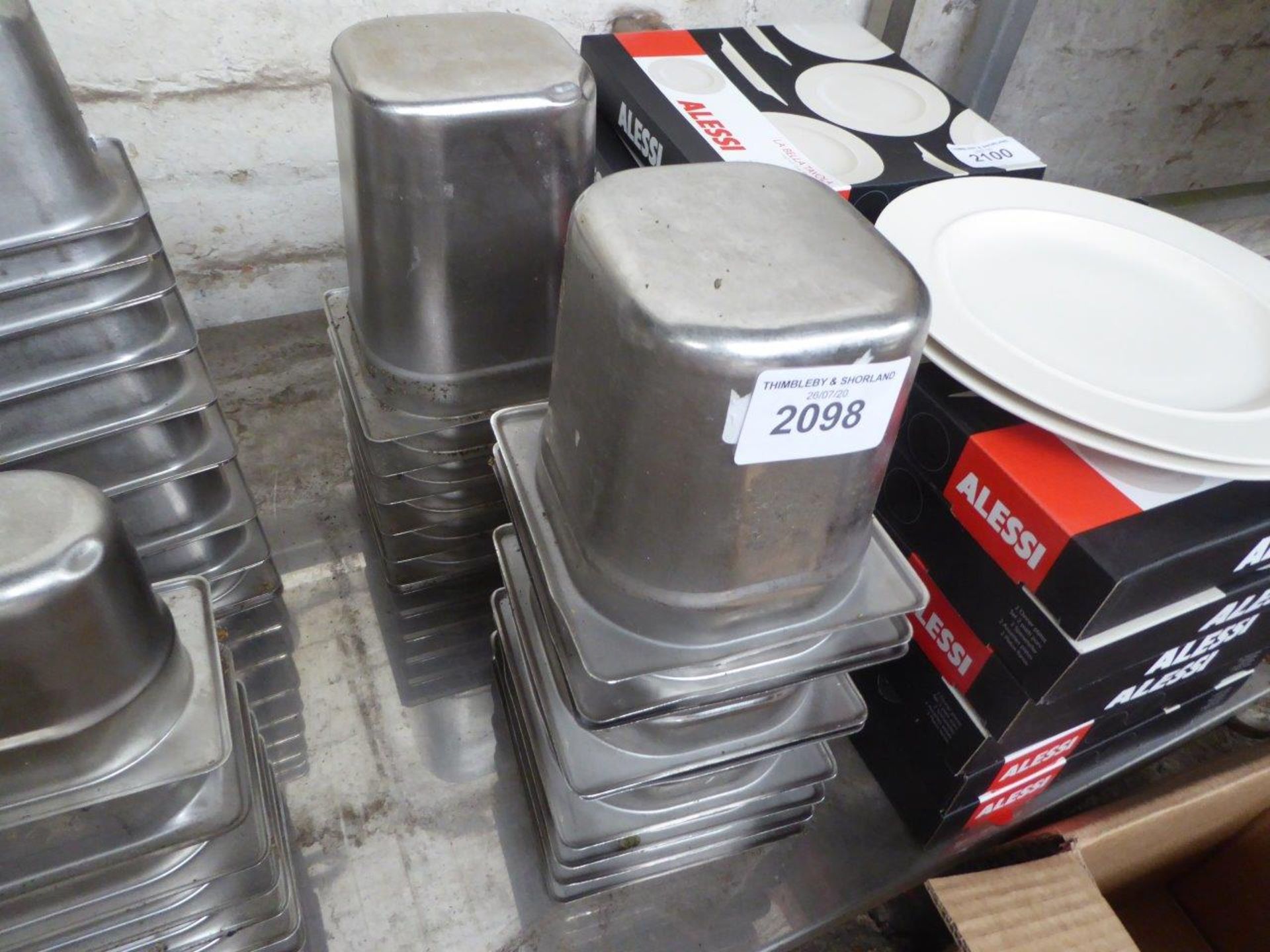 15 stainless steel gastronome pots