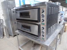 4 + 4 brick base pizza oven 199 x 90x 75cms