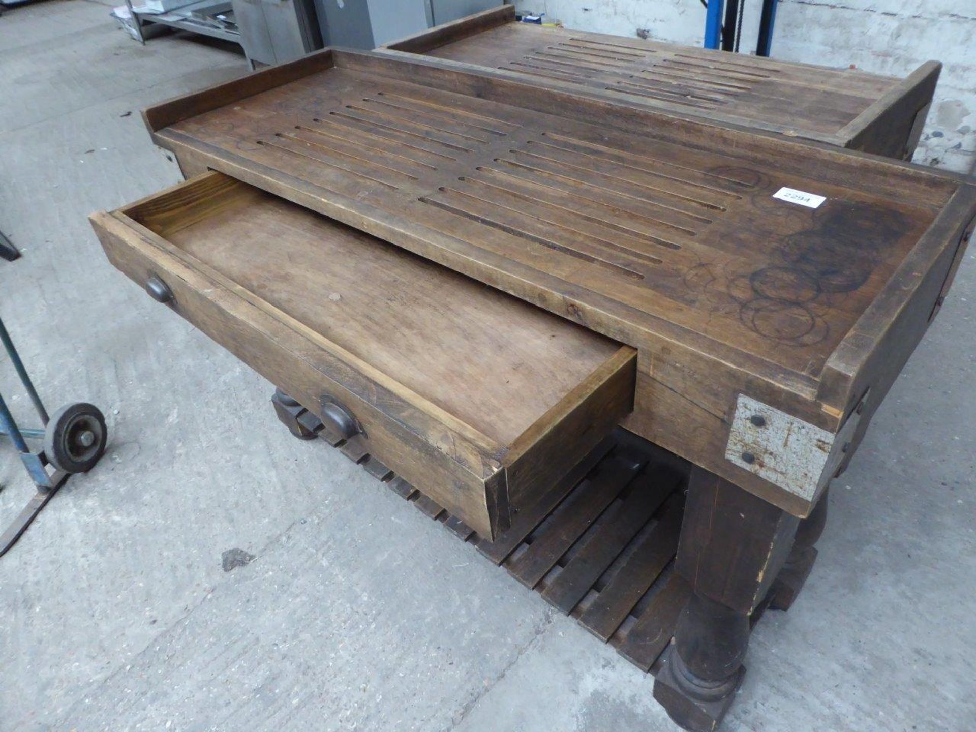Rustic wooden front of house unit from Jamie Oliver restaurant chain.