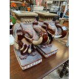 2 ceramic Oriental elephant stools.