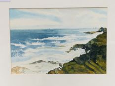 Tom Knight watercolour seascape.