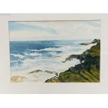 Tom Knight watercolour seascape.