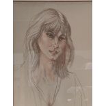 Savill original pastel portrait of a young woman.