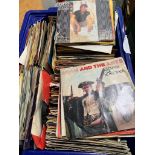 Two boxes of singles from 1970's/1980's.