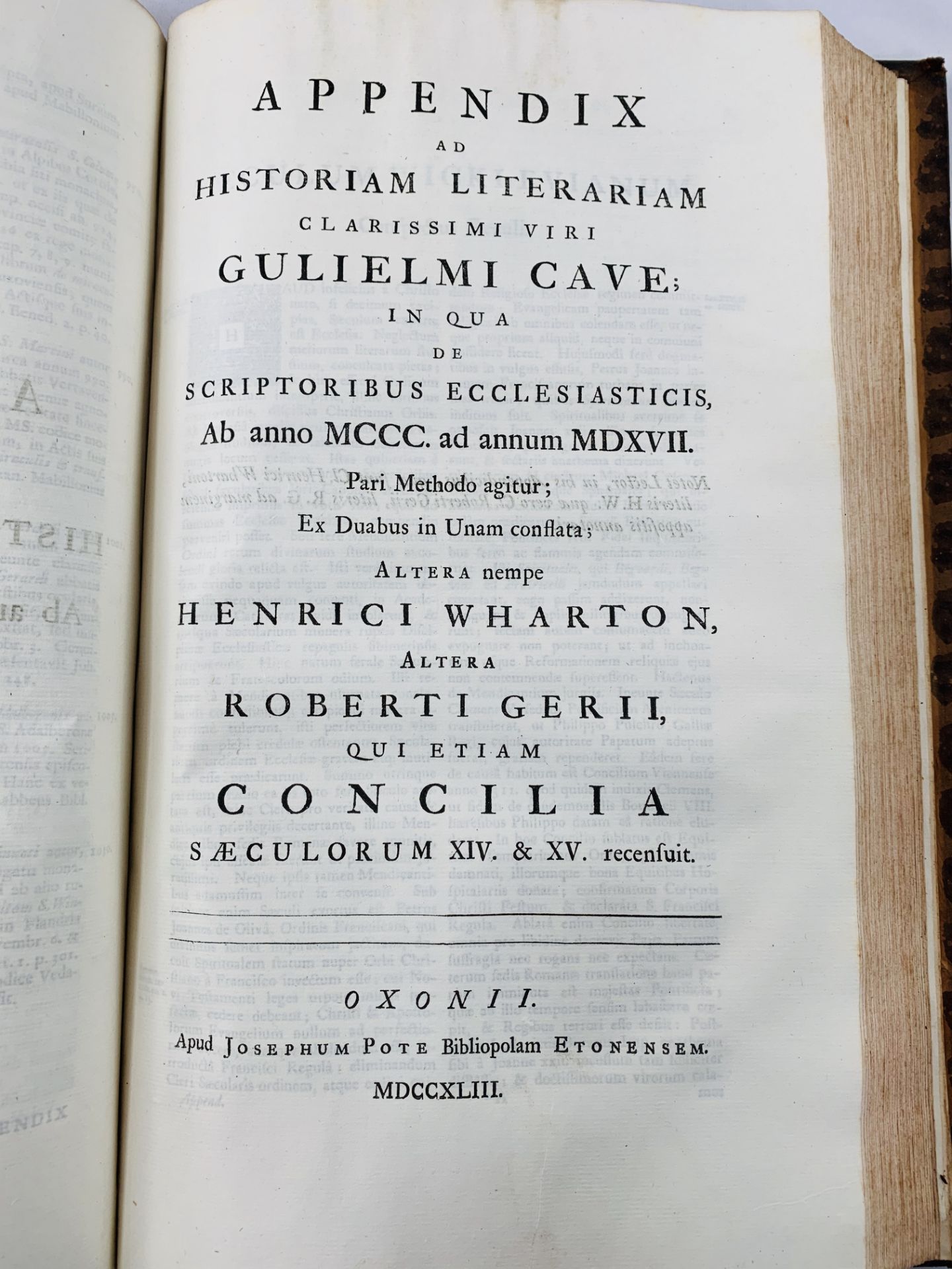 William Cave - Scriptorum Ecclesiasticorum Historia Literaria A Christo Nato Usque and Seculum XIV. - Image 3 of 3