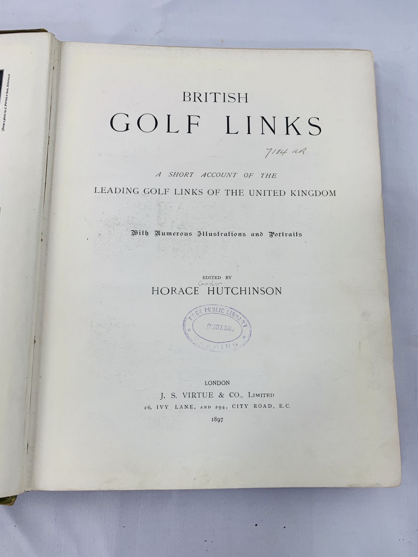 British Golf Links. A Short Account of the Leading Golf Links of the United Kingdom, by H Hutchinson - Image 2 of 4