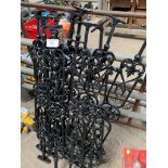 Quantity of black iron railings.