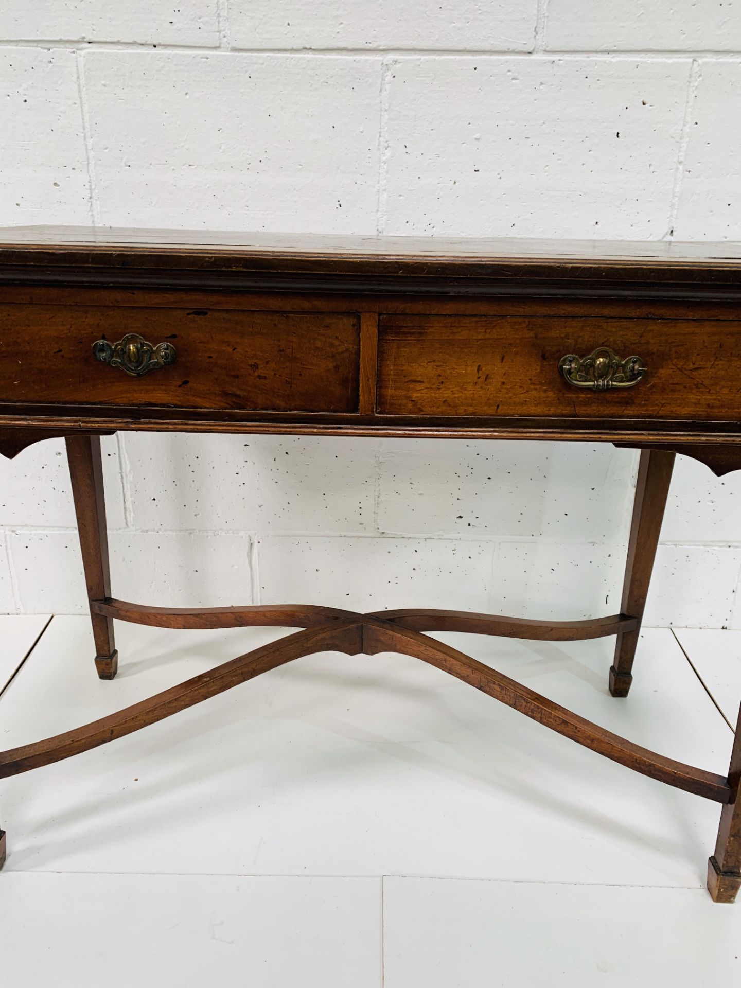 Mahogany writing table cum games table. - Image 7 of 7