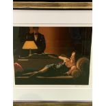 Framed and glazed Jack Vettriano print, Along Came a Spider, silkscreen limited edition 43/295.