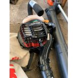 Homelite Mightylite petrol leaf blower and extension.