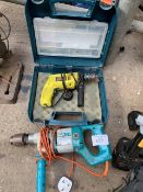 CK electro LHD500 electric drill together with a Wolf3633 hammer drill.