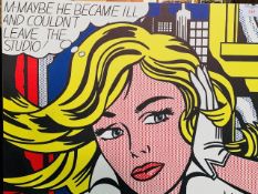 Roy Lichtenstein print on canvas "M-Maybe"