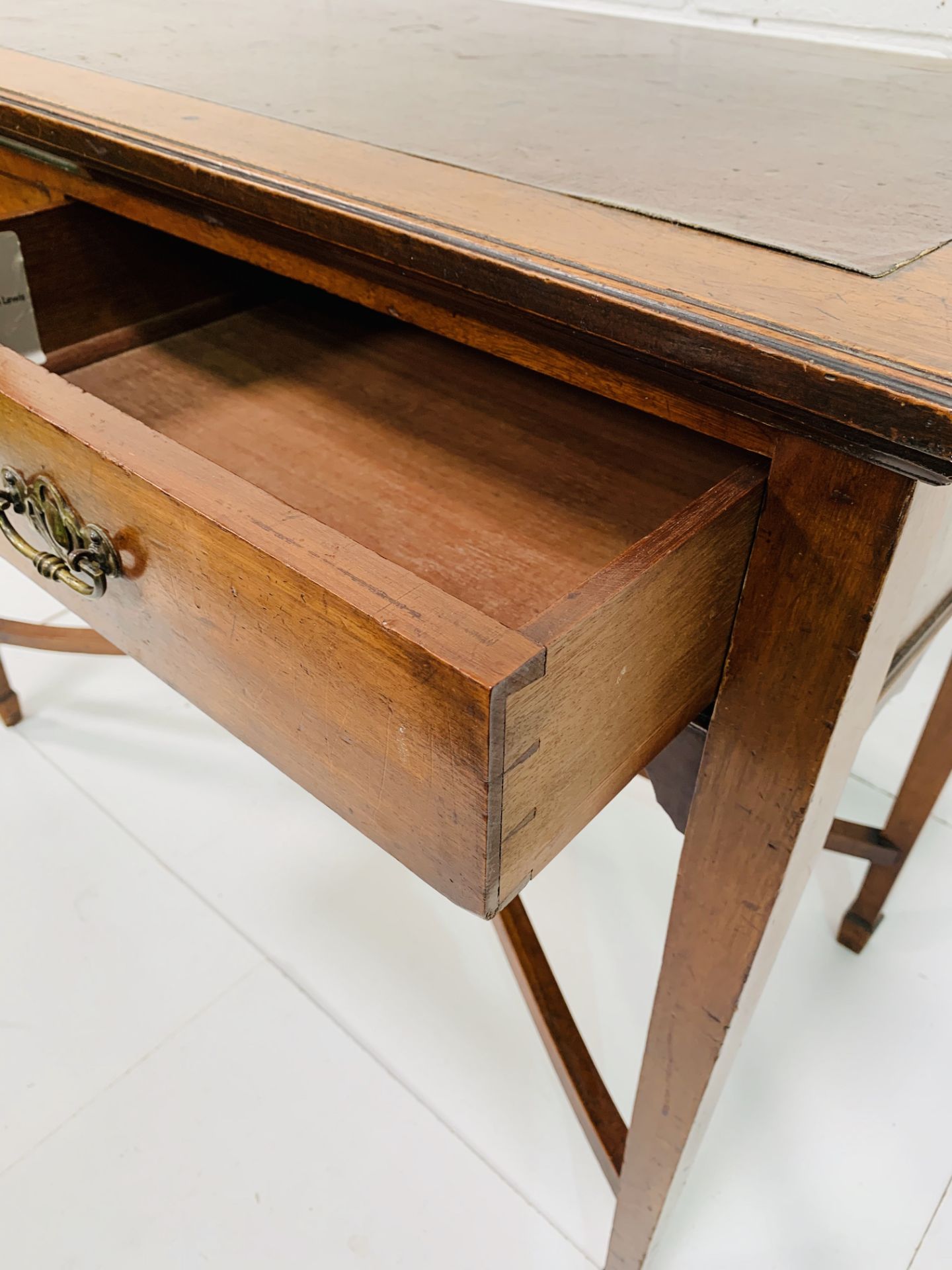 Mahogany writing table cum games table. - Image 5 of 7