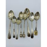 8 silver teaspoons