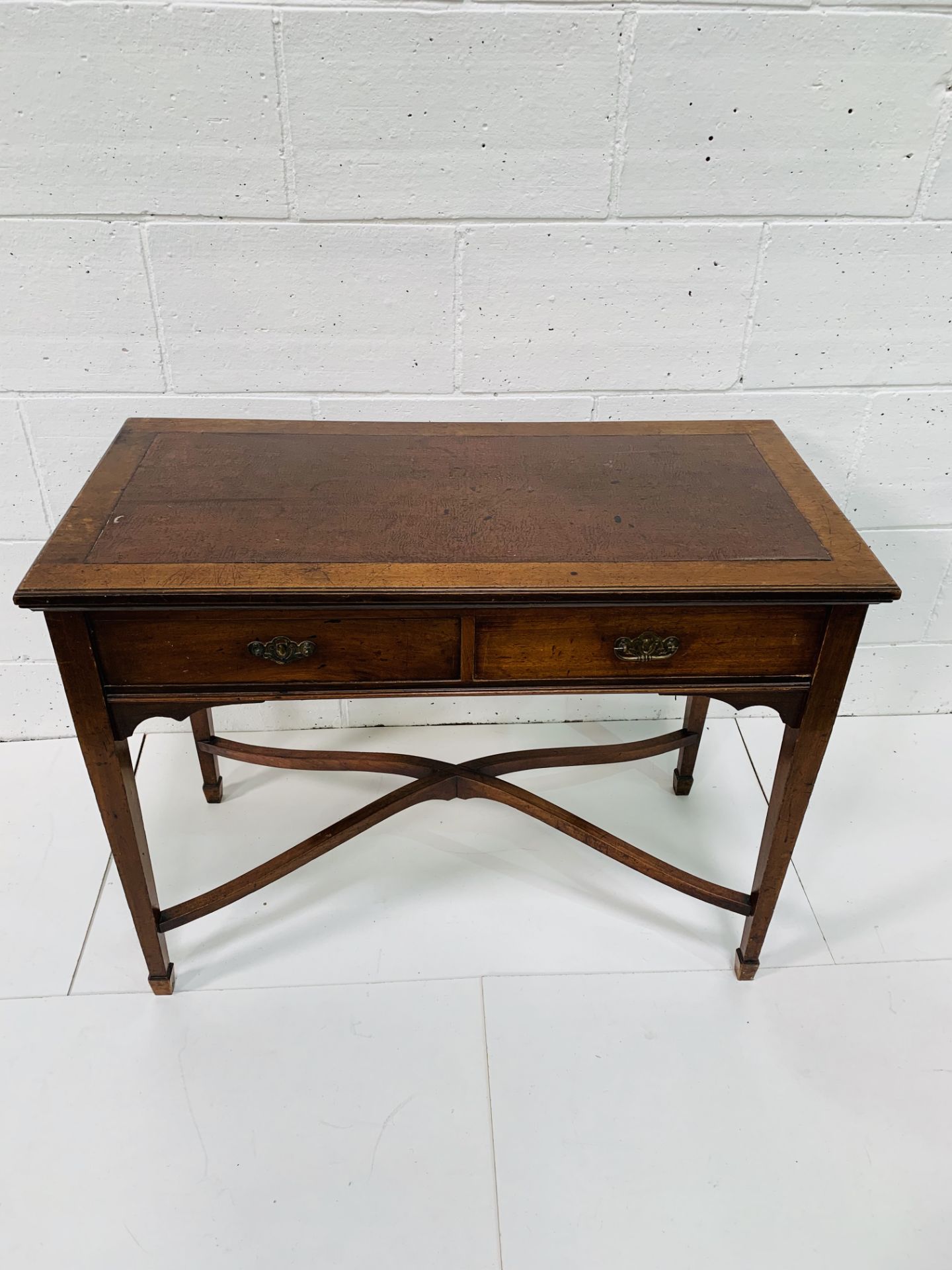 Mahogany writing table cum games table. - Image 4 of 7