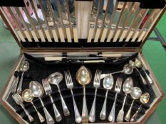 Canteen of silver plated cutlery, six plate settings, part set.