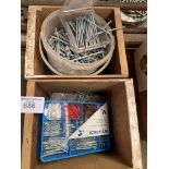 Quantity of various galvanised nails.