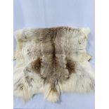 Wolf skin fur rug approx. 120 x 70 cms.