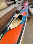 Single kayak with two paddles