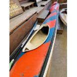 Single kayak with two paddles