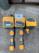 Three hozelock meters.