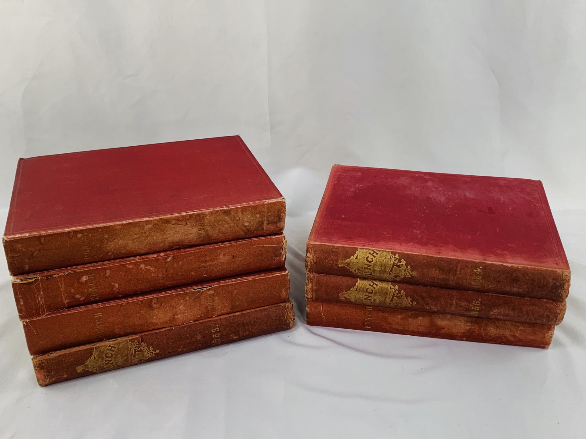 Punch Magazine: annual bound volumes for the years 1853, 1854, 1856, 1859-1862. - Image 2 of 3