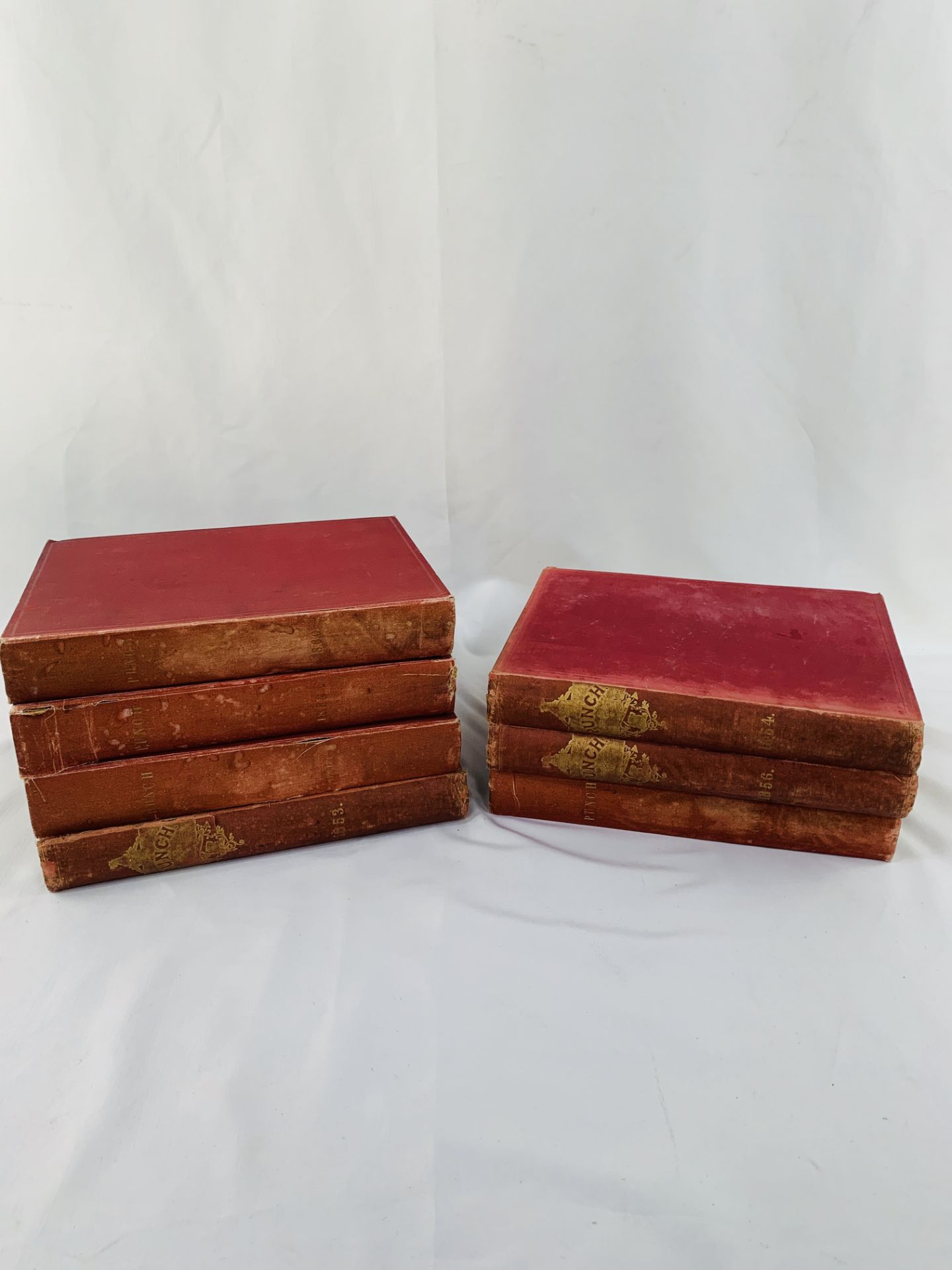 Punch Magazine: annual bound volumes for the years 1853, 1854, 1856, 1859-1862.