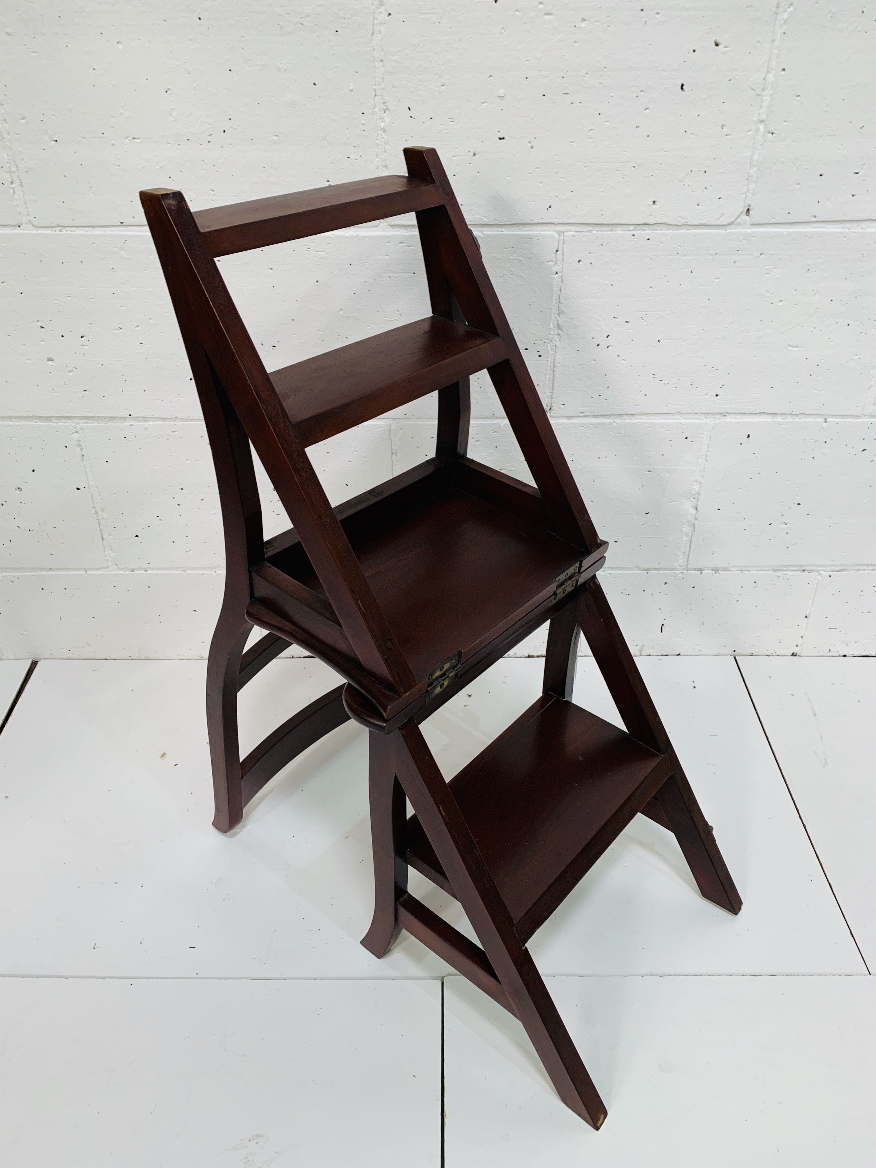 Mahogany metamorphic chair. - Image 2 of 2